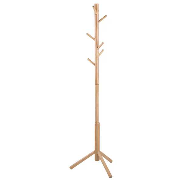 Garderobenständer Vind 51 x 176 x 45cm Braun/Gummibaum