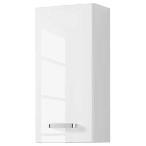 Hängeschrank 30 x 64 x 20cm Weiß/Hochglanz Weiß/Weiß