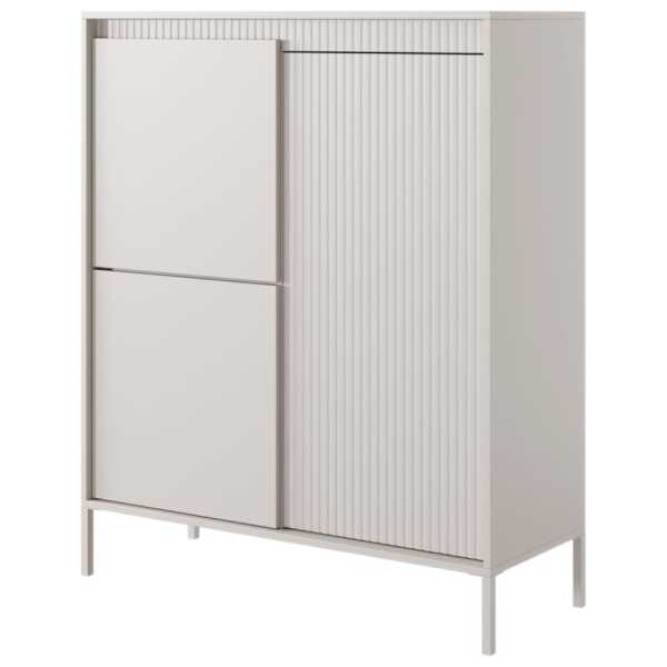 Highboard mit 3-türig, beige