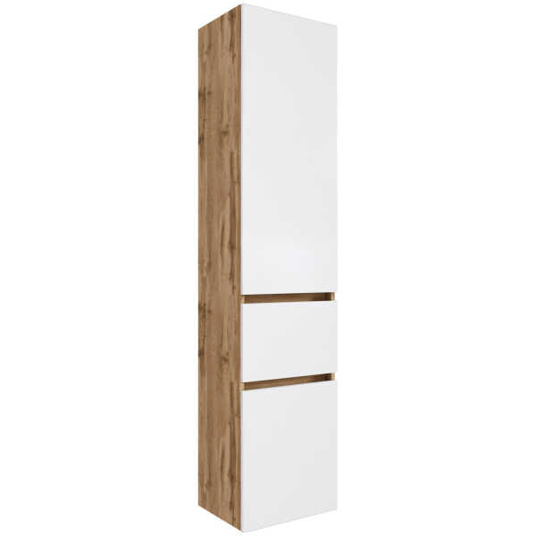 Held HOCHSCHRANK Weiß, Eiche Wotan