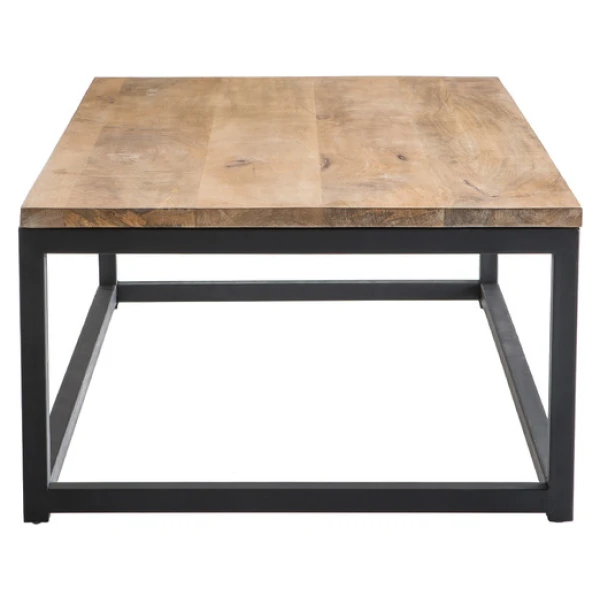Industrieller Couchtisch FACTORY Holz und Metall