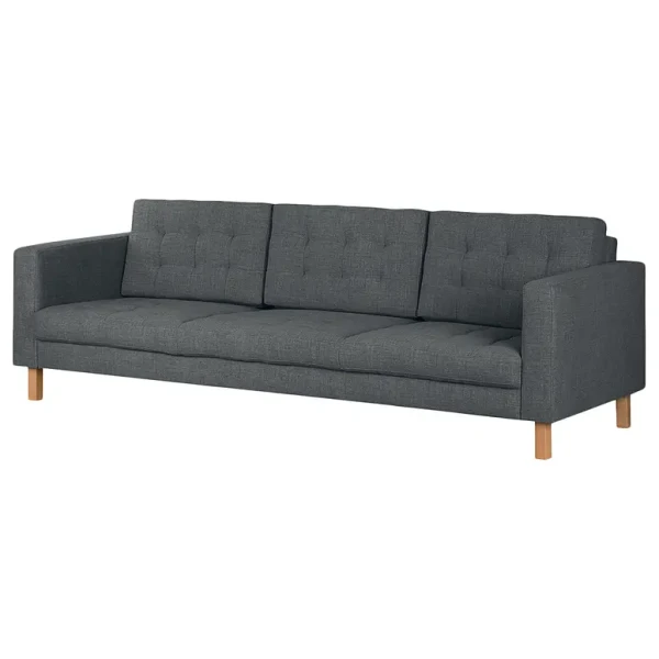Sofa II 3-Sitzer Webstoff Grau/Anthrazit Webstoff 249 x 82 x 88cm Skandi