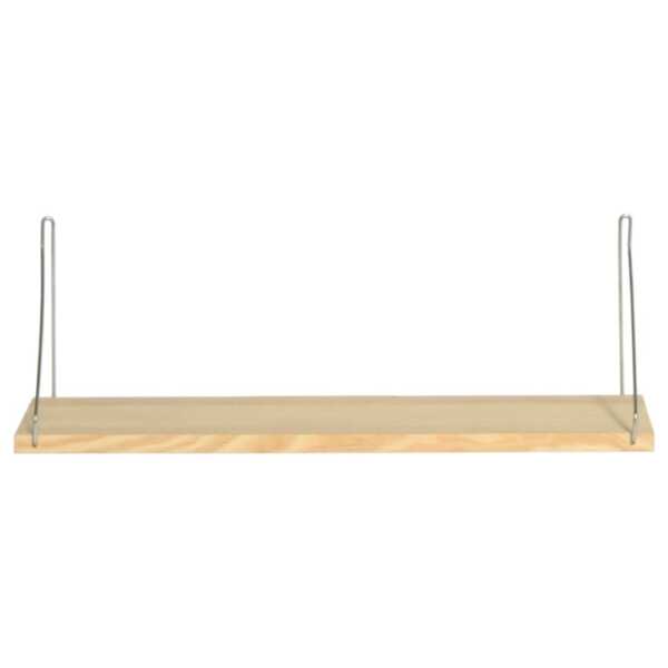 Kleines Wandregal aus Massivholz natur 60 cm Lackiert