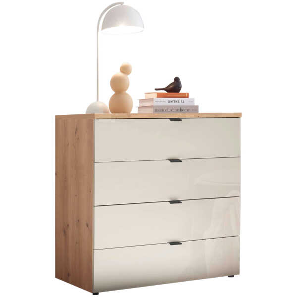Dieter Knoll KOMMODE Champagner, Eiche Bianco