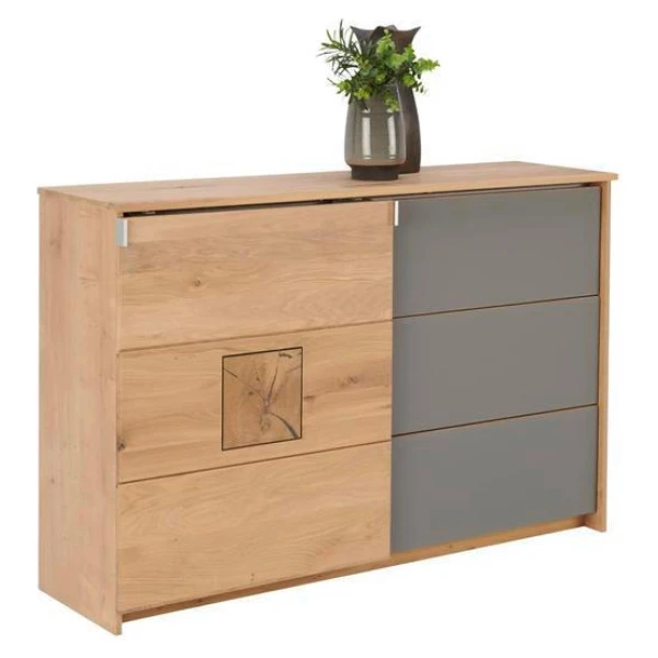 Linea Natura KOMMODE Taupe, Eiche
