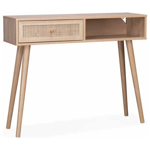 Konsole mit Rattangeflecht 100 x 29 x 81 cm