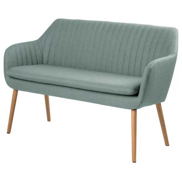 Küchensofa 130 x 85 x 62cm Grün/Mintgrau Webstoff Cors: Mintgrau