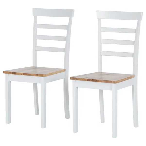 Stuhl Mare 2er-Set 48 x 94 x 43cm Weiß