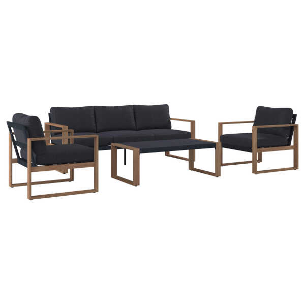 Ambia Garden LOUNGEGARNITUR Grau, Natur
