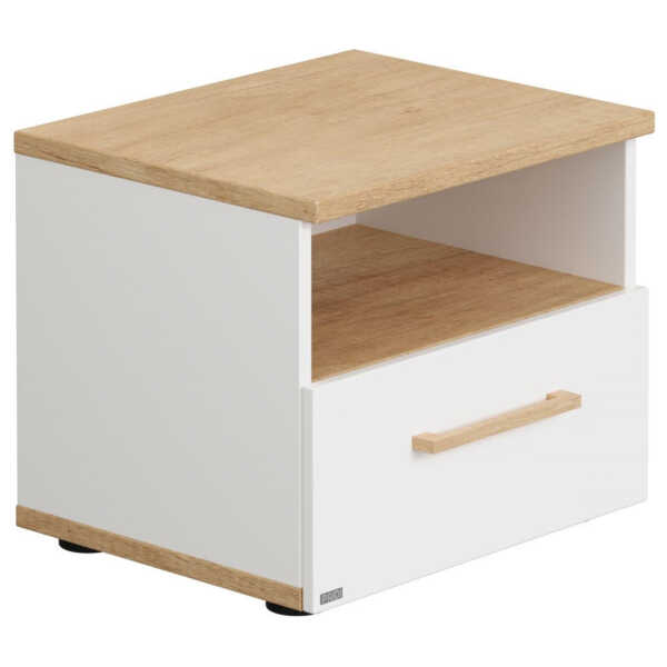 Paidi NACHTSCHRANK Weiß, Eiche