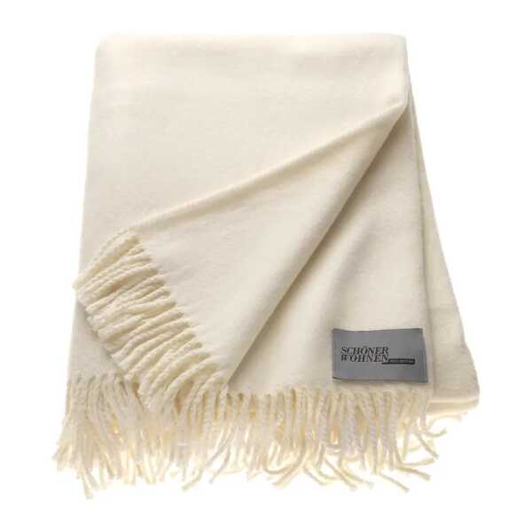 Plaid Basics 140 x 200cm Beige/Creme Mischgewebe