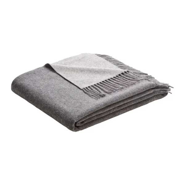 Plaid Cosy Luxury 130 x 170cm Grau/Beige/Creme/Grau Wolle