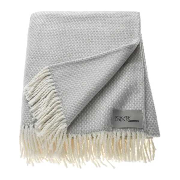 Plaid Zen 140 x 200cm Grau/Hellgrau Webstoff