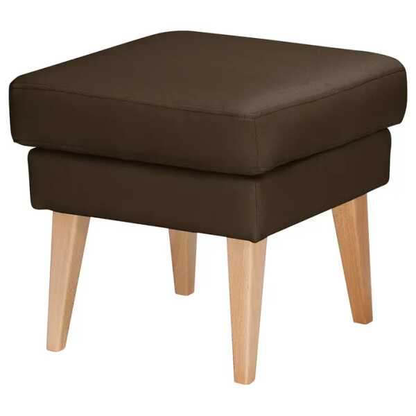 Polsterhocker Strukturstoff 60 x 50 x 46cm Braun/Braun