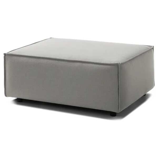 Polsterhocker rechteckig 97 x 40 x 79cm Grau Webstoff Osta: Graubraun