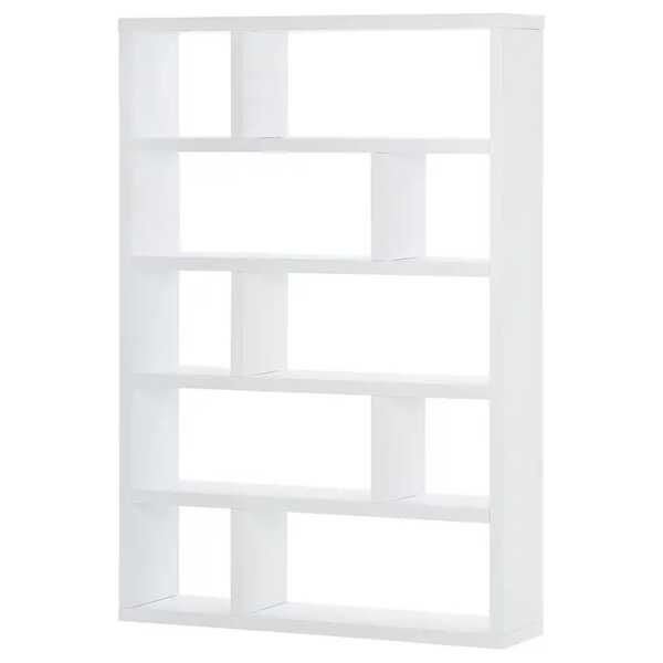 Regal MDF Mitteldichte Holzfaserplatte , lackiert Weiß/Weiß 173cm