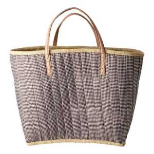 rice Einkaufsshopper Raffia SHOPPER Braun L Einkaufstasche Strandtasche