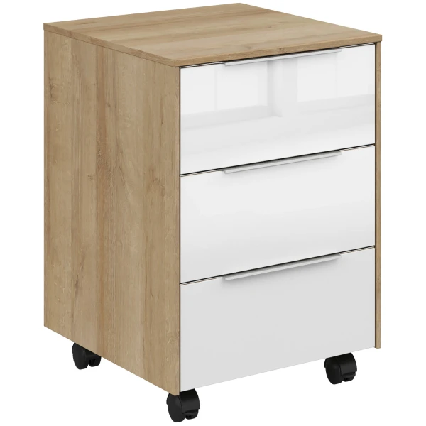 Voleo ROLLCONTAINER Weiß, Eiche