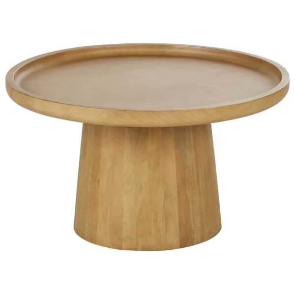 Runder Couchtisch aus massivem Mangoholz 80 cm