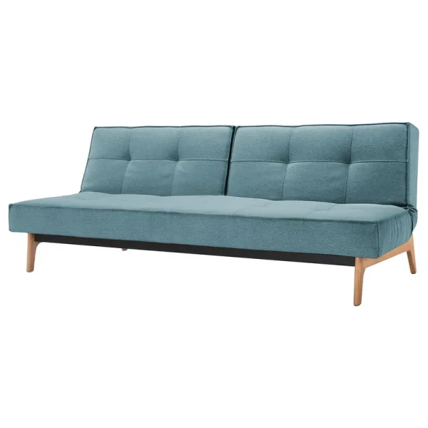 Schlafsofa Eik Webstoff Blau Stoff Mixed Dance 210 x 79 x 96cm Retro