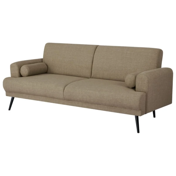 Schlasofa 3-Sitzer aus Stoff 209x91x85cm, taupe