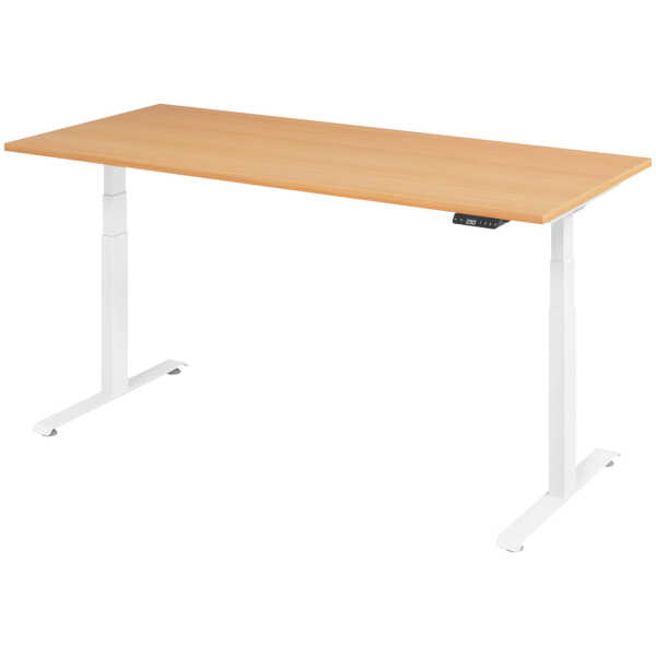 bümö SCHREIBTISCH Buche, Weiß