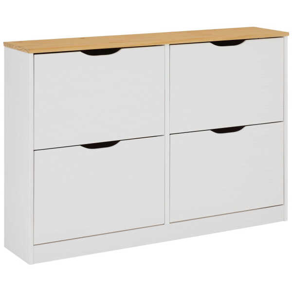 IDIMEX SCHUHSCHRANK Weiß, Braun