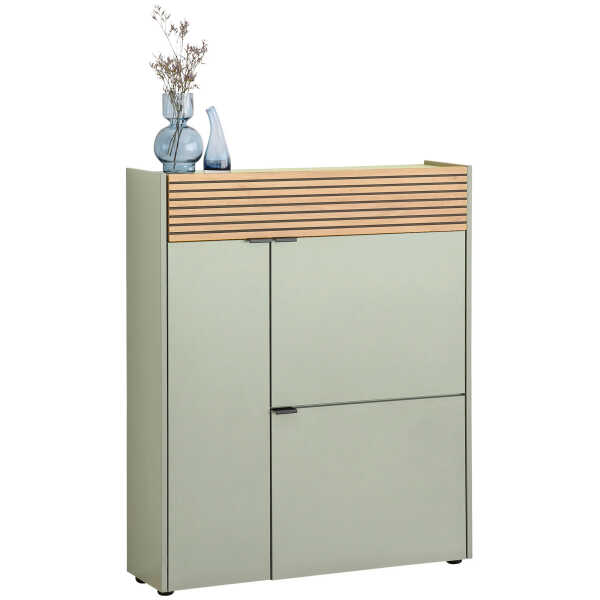 Voleo SCHUHSCHRANK Grün, Eiche