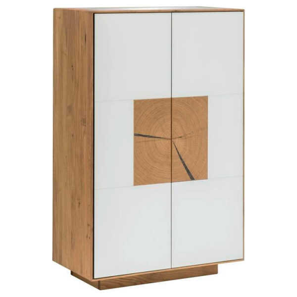 Linea Natura SCHUHSCHRANK Weiß, Eiche