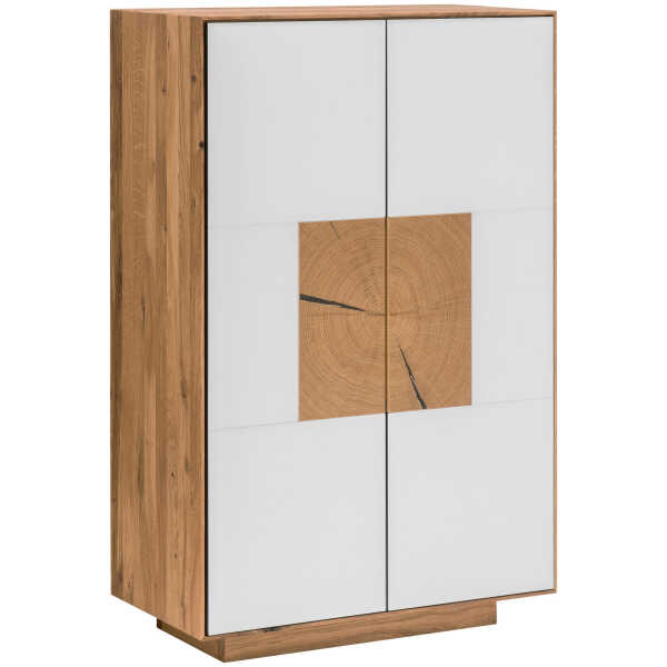 Linea Natura SCHUHSCHRANK Weiß, Eiche