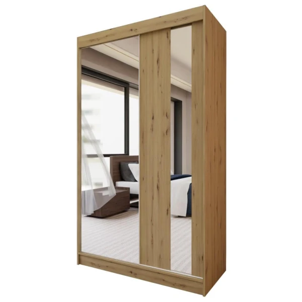 Beautysofa SCHWEBETÜRENSCHRANK Eiche Artisan