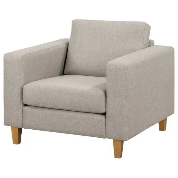 Sessel Beige/Cappuccino Webstoff Inas 94 x 86 x 90cm