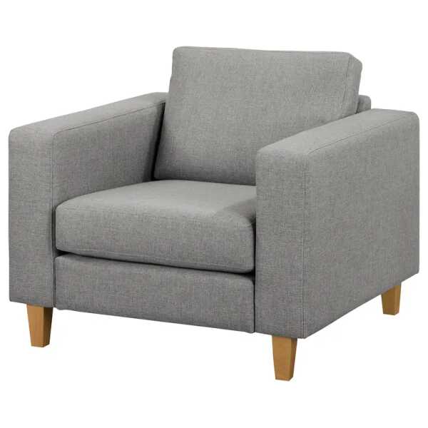 Sessel Grau/Platin Webstoff Inas 94 x 86 x 90cm