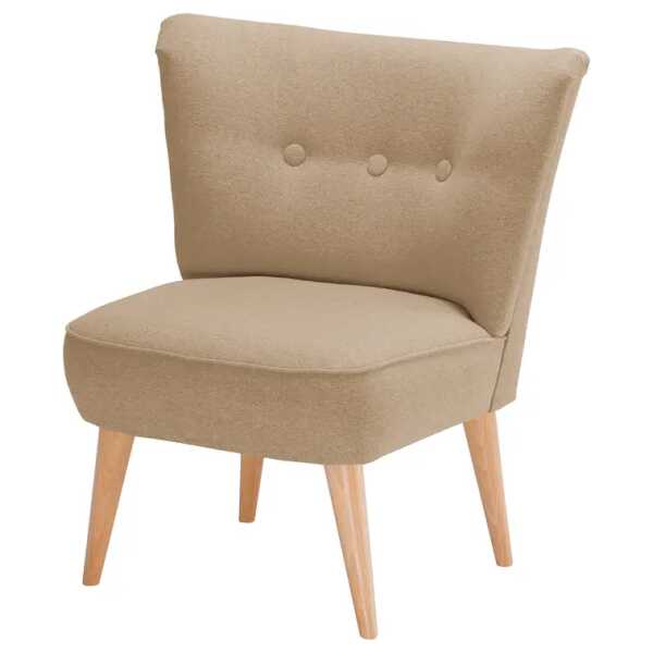 Sessel Beige/Warmes Beige Webstoff Hanabi 72 x 80 x 64cm