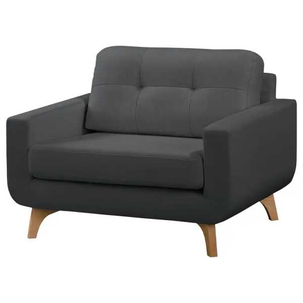 Sessel Postville Grau/Grau Webstoff 118 x 88 x 90cm