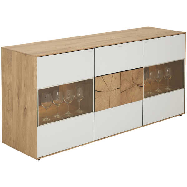 Valnatura SIDEBOARD Weiß, Eiche