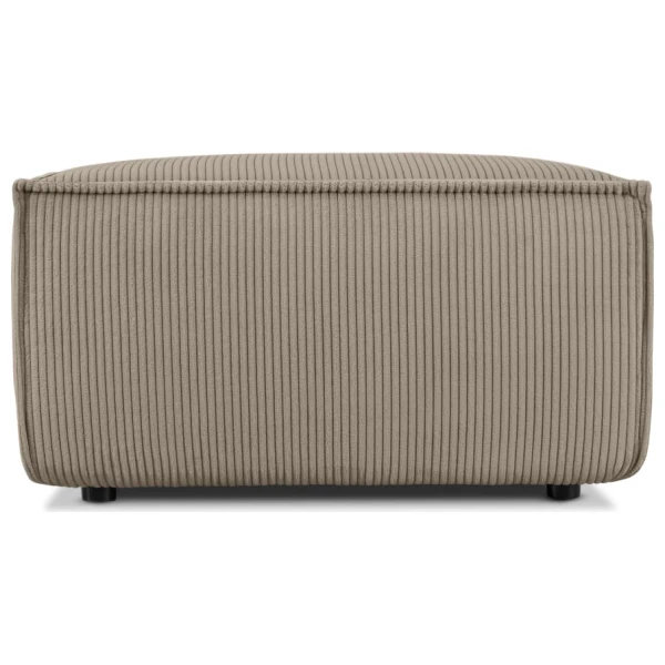 Sitzpouf gefederte Sitzfläche, beige