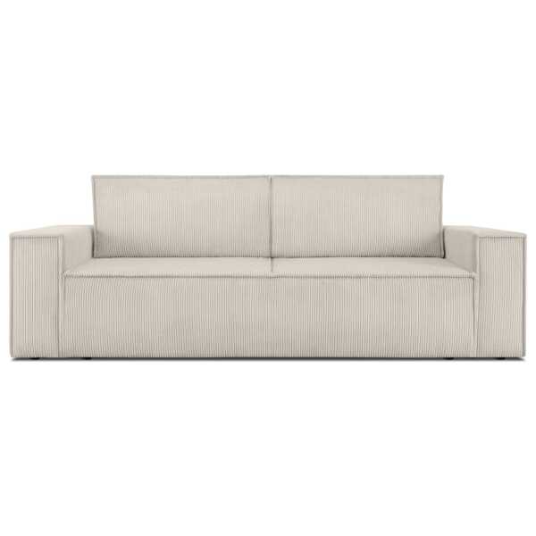 Sofa 3 Sitzer, mit Schlaffunktion, in Pet Friendly Cord-Stoff, creme