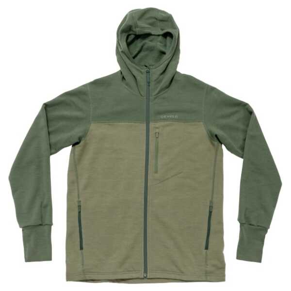 Devold - Explorer Merino Hooded Jacket - Merinojacke oliv