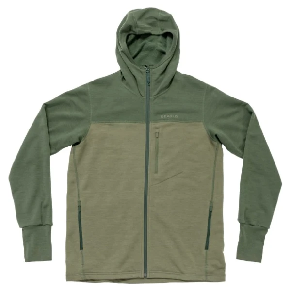 Devold - Explorer Merino Hooded Jacket - Merinojacke oliv