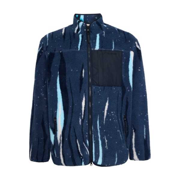 KnowledgeCotton Apparel - Loose Fit Northern Lights Fleece - Fleecejacke blau