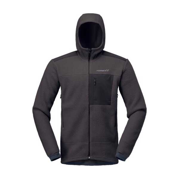 Norrøna - Trollveggen Warm3 Zip Hood - Fleecejacke grau