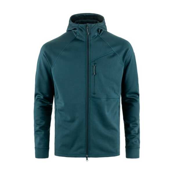 Fjällräven - Abisko Grid Fleece Hoodie - Fleecejacke blau
