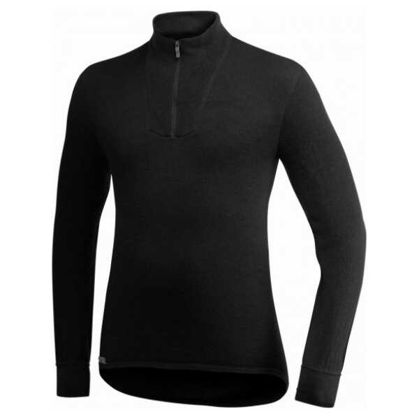 Woolpower - Zip Turtleneck 200 - Merinounterwäsche schwarz