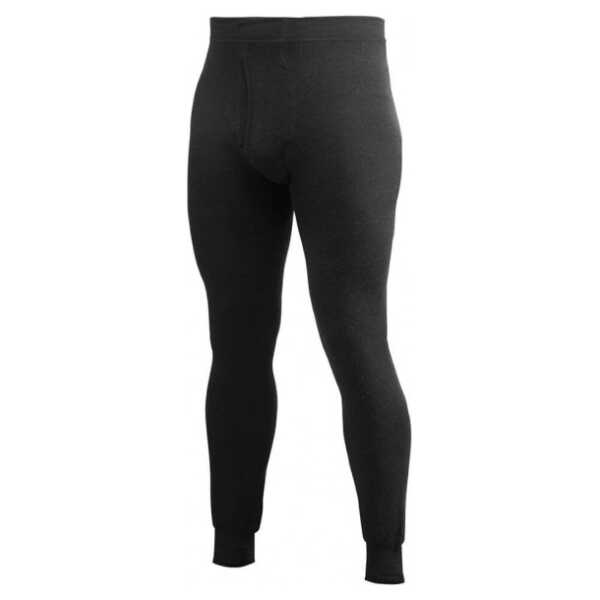 Woolpower - Long Johns With Fly 200 - Merinounterwäsche schwarz