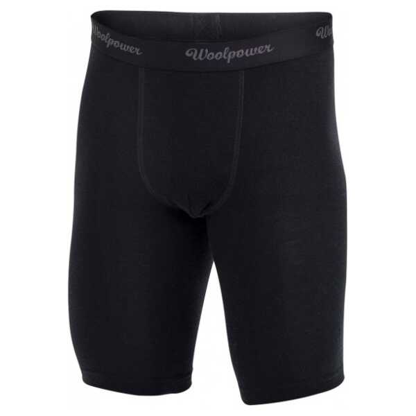 Woolpower - Boxer Xlong - Merinounterwäsche schwarz