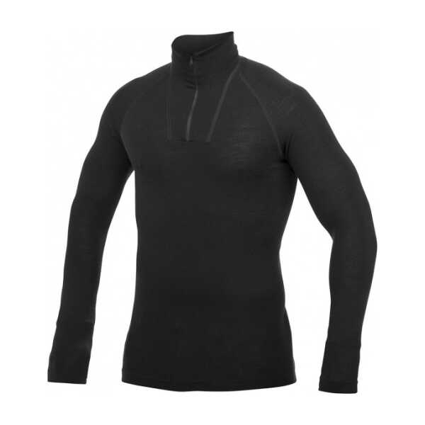 Woolpower - Zip Turtleneck Light - Merinounterwäsche schwarz