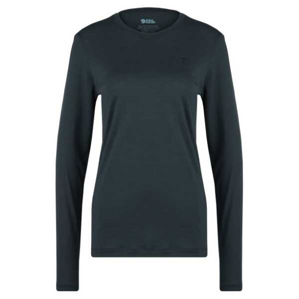 Fjällräven - Women's Abisko Wool L/S - Merinolongsleeve blau/schwarz