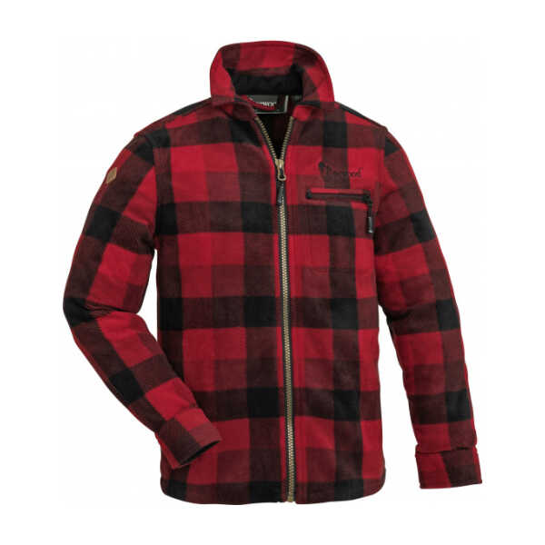 Pinewood - Kid's Kanada Fleece Hemd - Fleecejacke rot