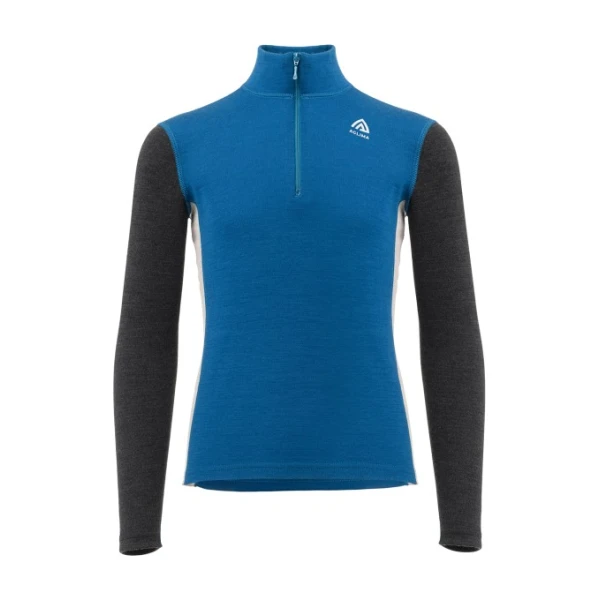 Aclima - Warmwool Mock Neck Junior - Merinounterwäsche blau